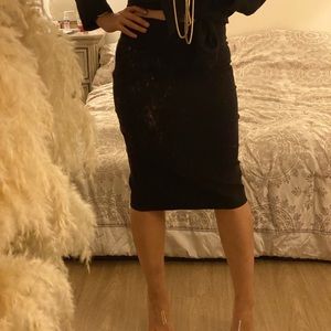 Classic black pencil skirt